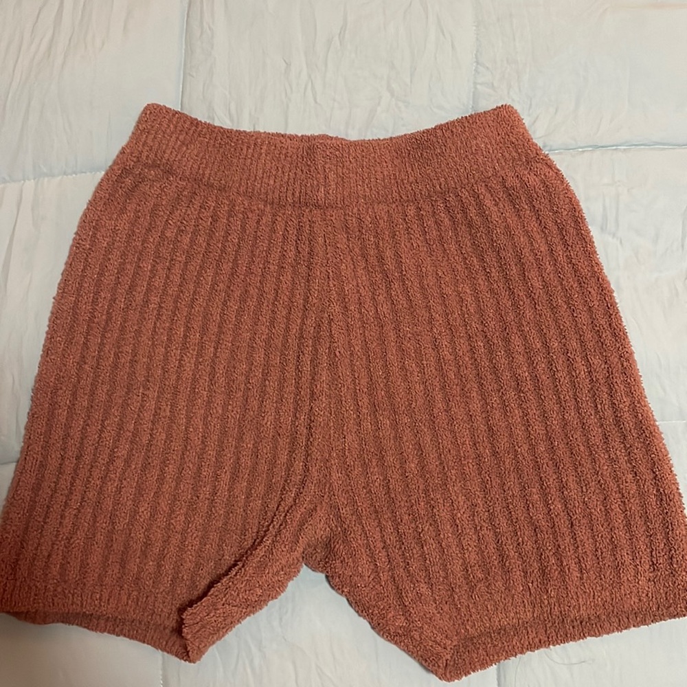Say What? Fuzzy shorts, size M, light, nude purple color.